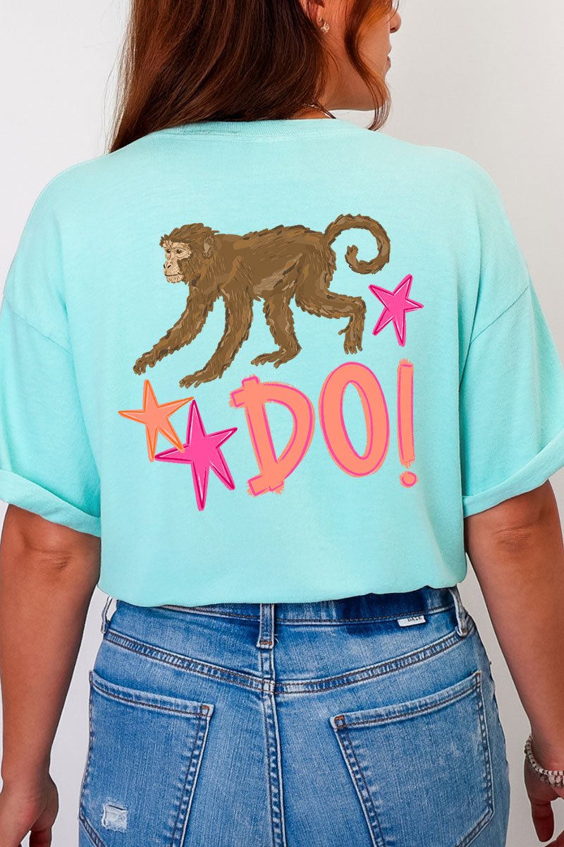 Monkey See, Monkey Do Front & Back Comfort Colors Adult Ring - Spun Cotton Tee - Wholesale Accessory Market
