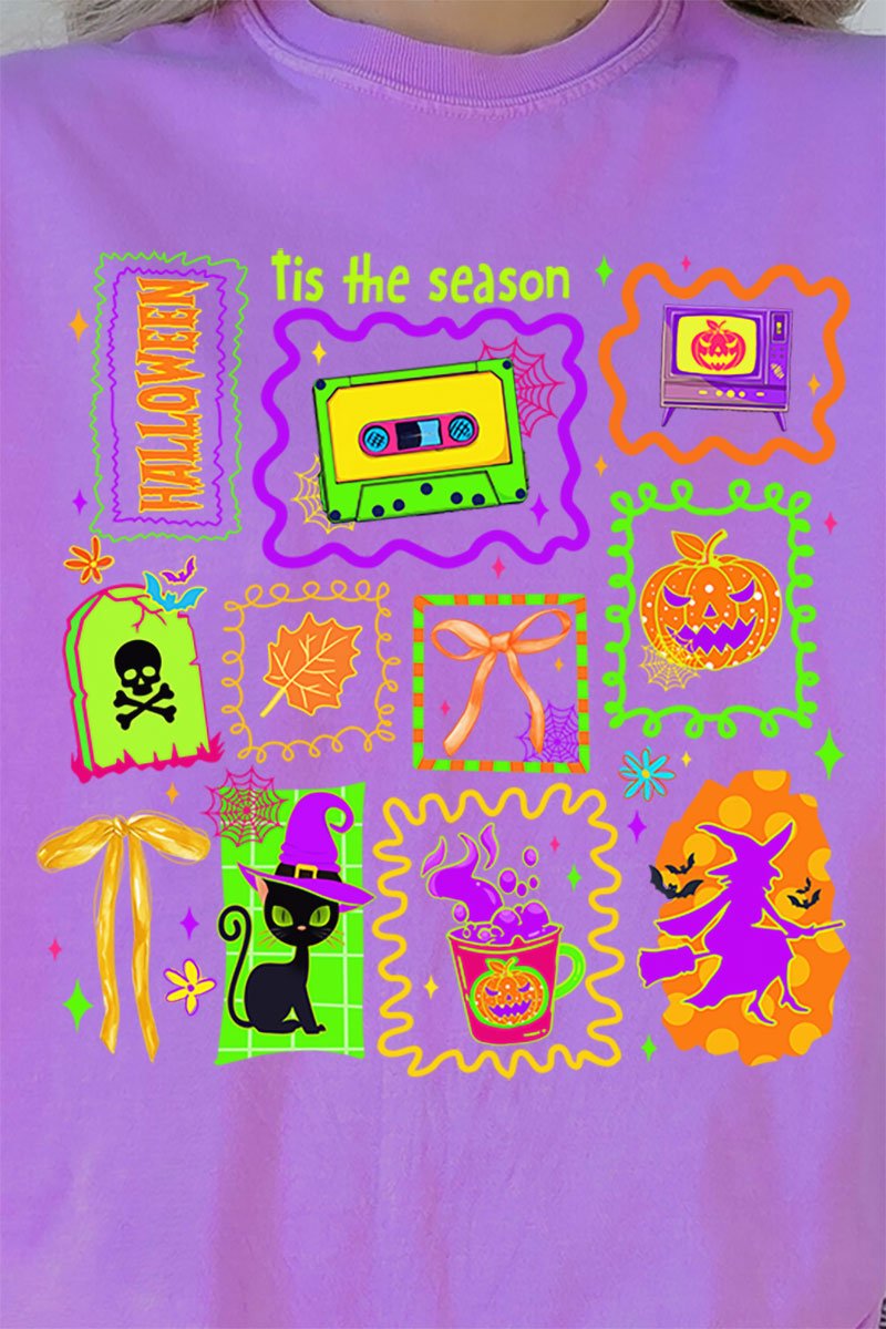 Neon All Hallow's Eve Comfort Colors Adult Ring - Spun Cotton Tee - Wholesale Accessory Market