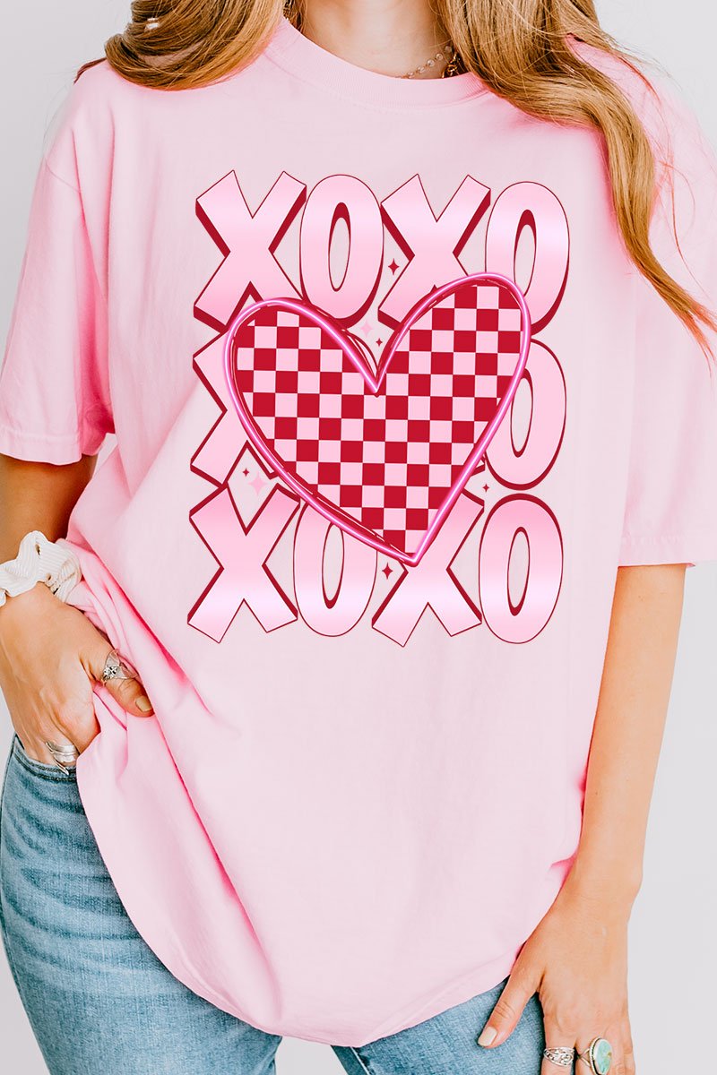 Neon XOXO Comfort Colors Adult Ring - Spun Cotton Tee - Wholesale Accessory Market