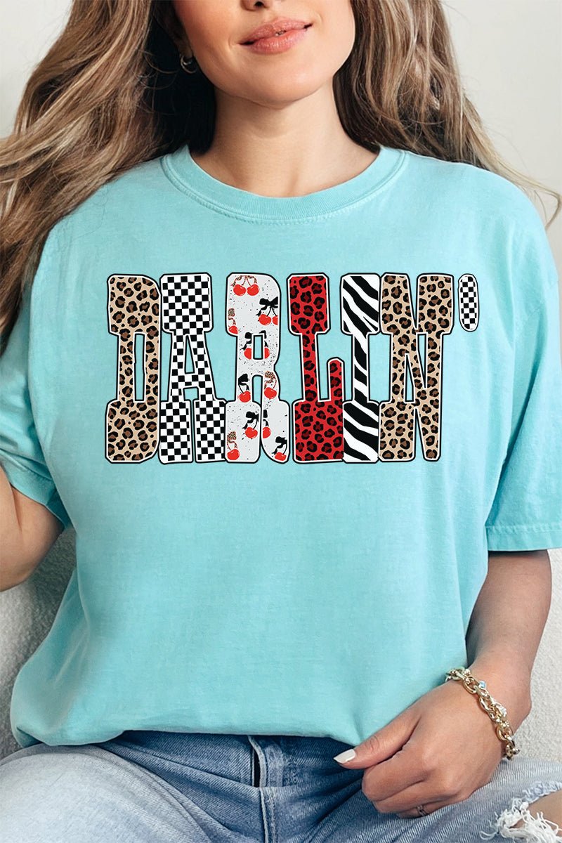 Patterned Darlin' Comfort Colors Adult Ring - Spun Cotton Tee - Wholesale Accessory Market