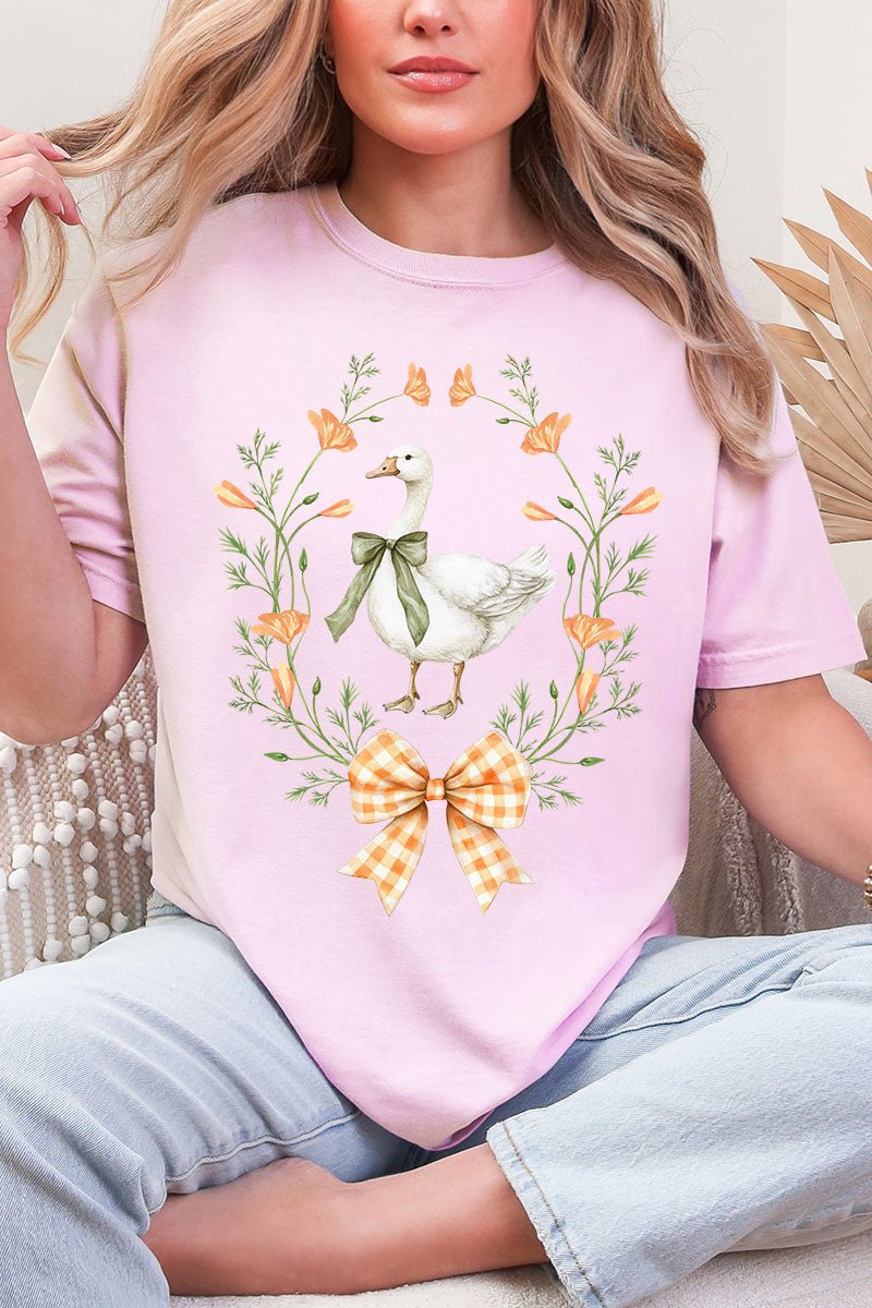 Peach Petals Goose Comfort Colors Adult Ring - Spun Cotton Tee - Wholesale Accessory Market