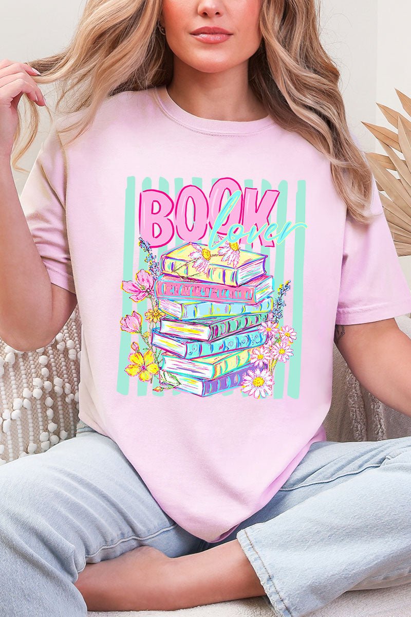 Petals & Paperback Book Lover Comfort Colors Adult Ring-Spun Cotton Tee - Wholesale Accessory Market