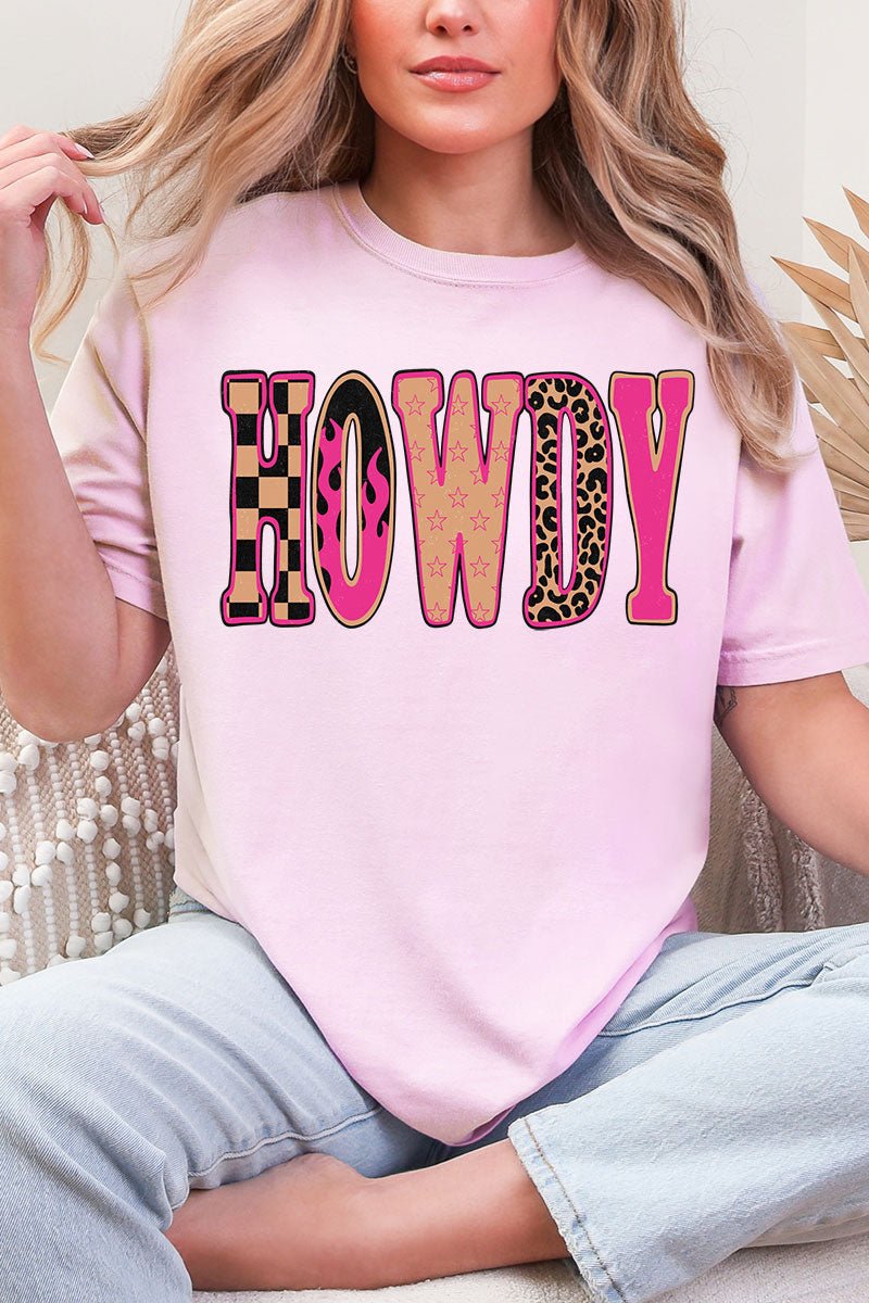 Pink Heat Howdy Comfort Colors Adult Ring - Spun Cotton Tee - Wholesale Accessory Market