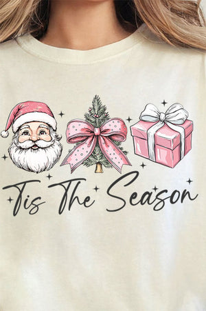 Pink Tis The Season Comfort Colors Adult Ring - Spun Cotton Tee - Wholesale Accessory Market