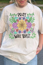 Pray Wait Trust Comfort Colors Adult Ring - Spun Cotton Tee - Wholesale Accessory Market