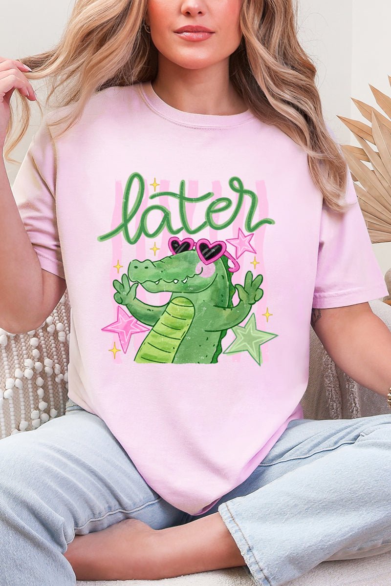 Preppy Later Gator Comfort Colors Adult Ring - Spun Cotton Tee - Wholesale Accessory Market