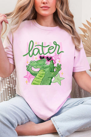 Preppy Later Gator Comfort Colors Adult Ring - Spun Cotton Tee - Wholesale Accessory Market