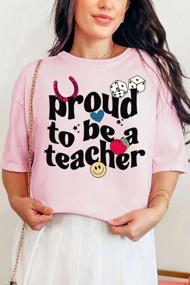 Proud Teacher Comfort Colors Adult Ring - Spun Cotton Tee - Wholesale Accessory Market