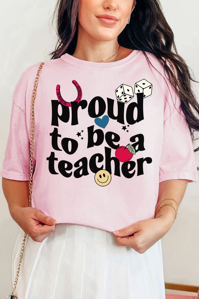 Proud Teacher Comfort Colors Adult Ring - Spun Cotton Tee - Wholesale Accessory Market