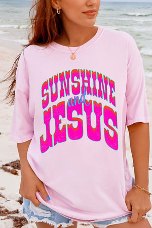 Radiant Sunshine And Jesus Comfort Colors Adult Ring-Spun Cotton Tee - Wholesale Accessory Market