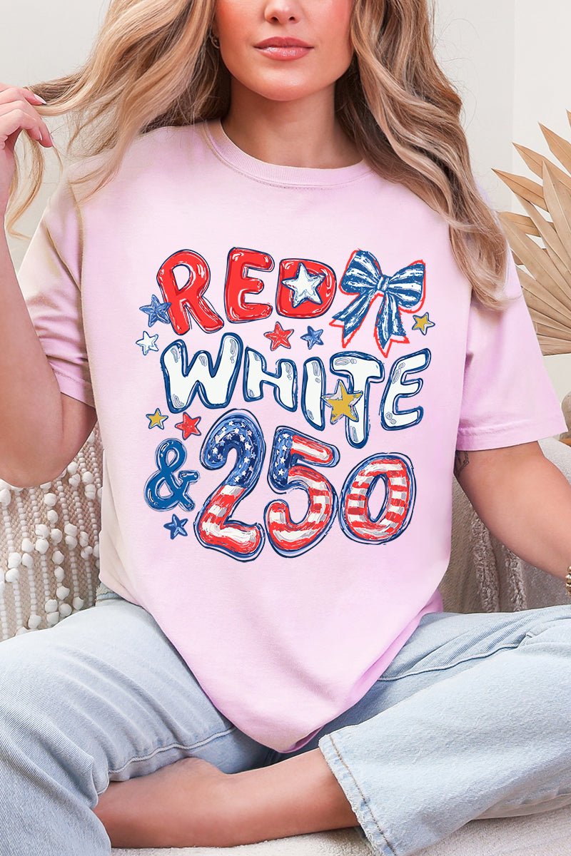 Red, White & 250 Comfort Colors Adult Ring - Spun Cotton Tee - Wholesale Accessory Market