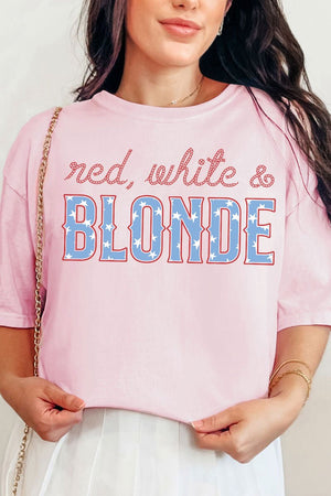 Red, White & Blonde Comfort Colors Adult Ring - Spun Cotton Tee - Wholesale Accessory Market