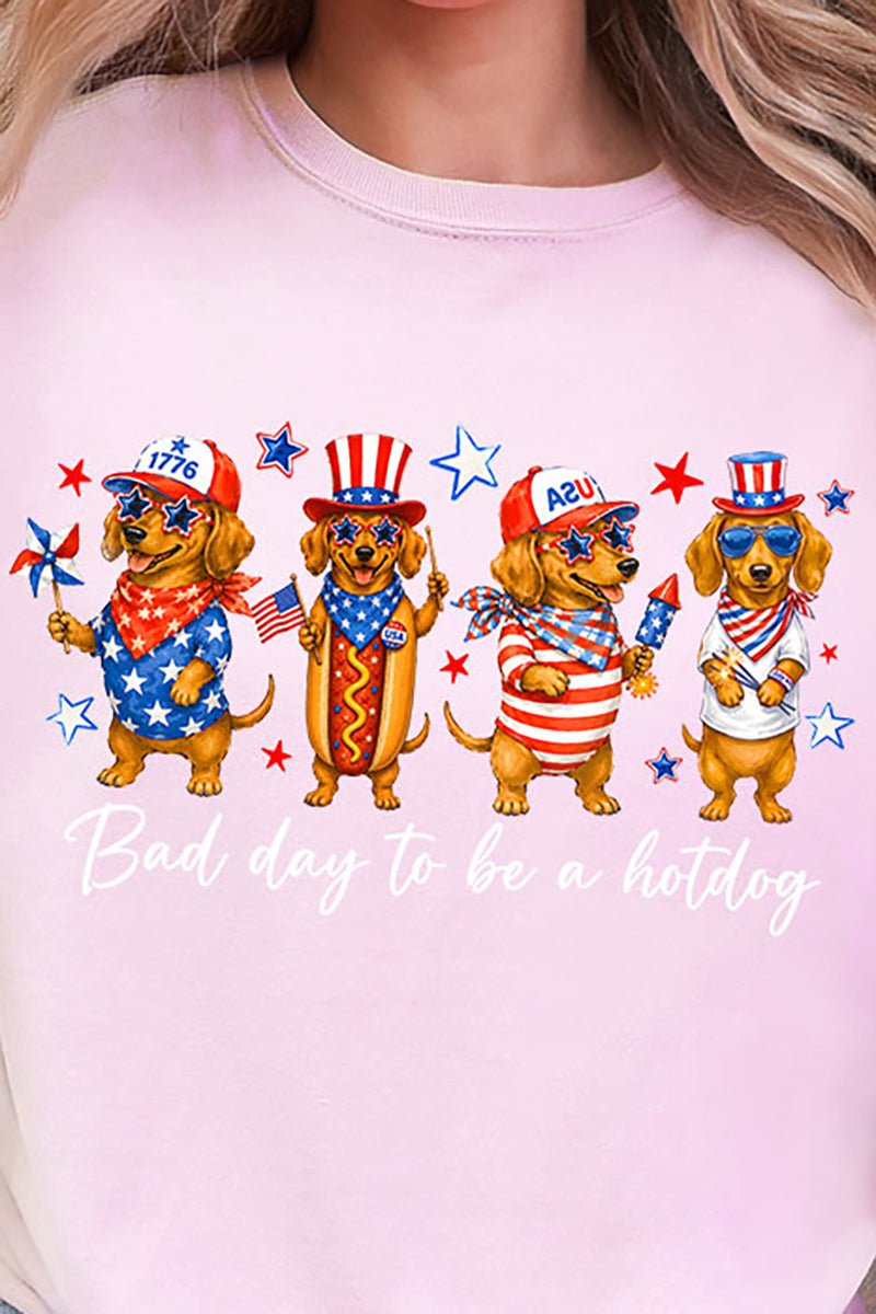 Red, White & Weiner Comfort Colors Adult Ring - Spun Cotton Tee - Wholesale Accessory Market