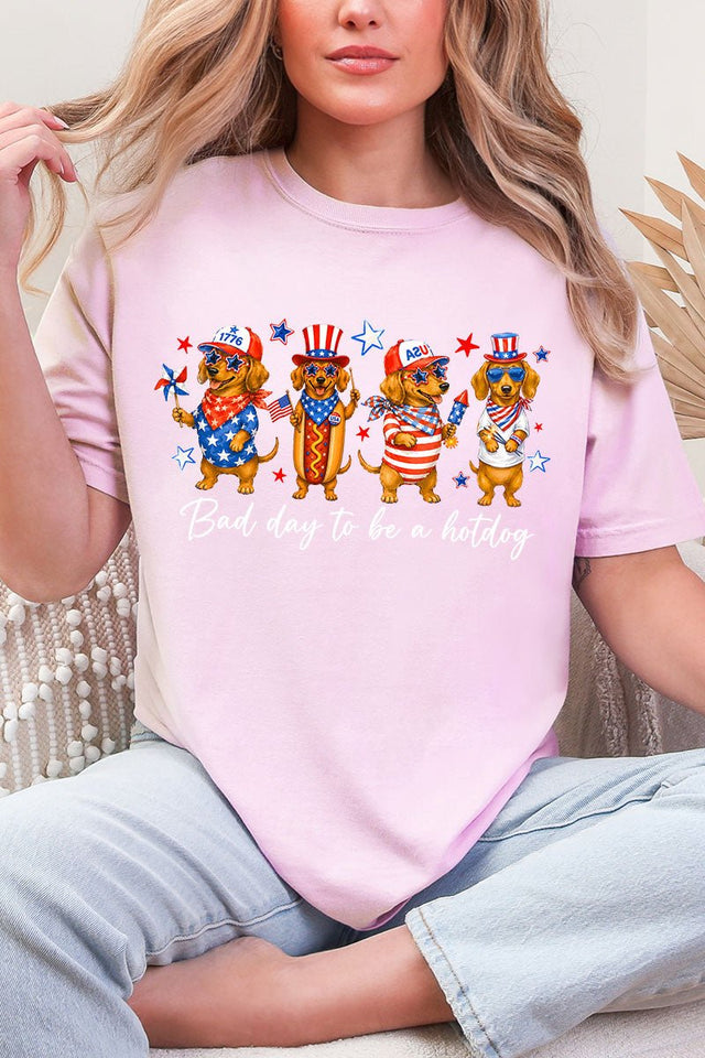 Red, White & Weiner Comfort Colors Adult Ring - Spun Cotton Tee - Wholesale Accessory Market