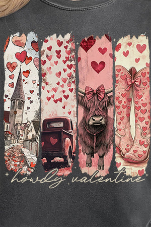 Retro Howdy Valentine Comfort Colors Adult Ring - Spun Cotton Tee - Wholesale Accessory Market