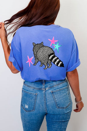 See You Soon Raccoon Full Front & Back Design Comfort Colors Adult Ring - Spun Cotton Tee - Wholesale Accessory Market