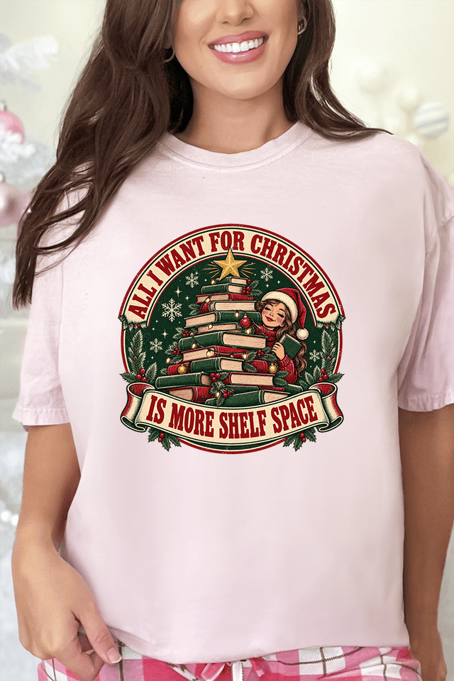 Shelf Space For Christmas Comfort Colors Adult Ring-Spun Cotton Tee - Wholesale Accessory Market