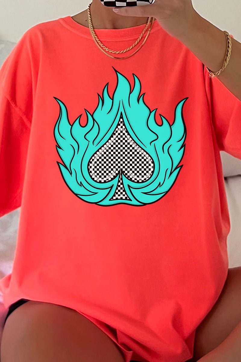 Spade In Flames Comfort Colors Adult Ring - Spun Cotton Tee - Wholesale Accessory Market