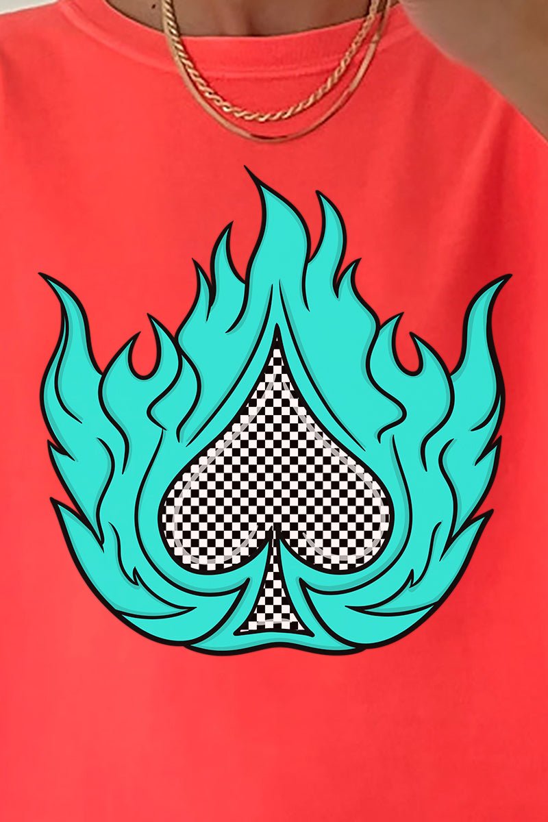 Spade In Flames Comfort Colors Adult Ring - Spun Cotton Tee - Wholesale Accessory Market