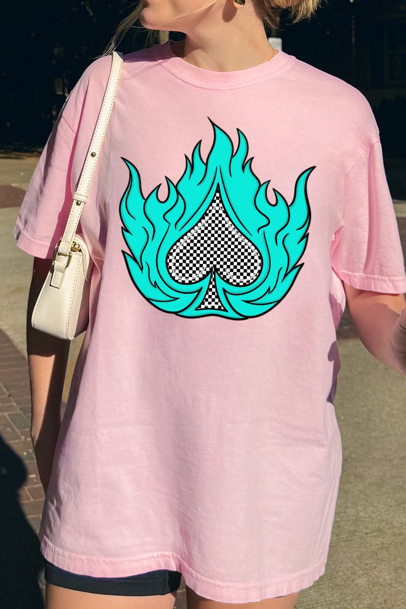 Spade In Flames Comfort Colors Adult Ring - Spun Cotton Tee - Wholesale Accessory Market