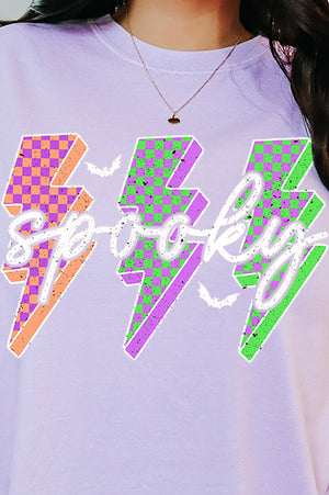 Spooky Neon Lightning Comfort Colors Adult Ring - Spun Cotton Tee - Wholesale Accessory Market