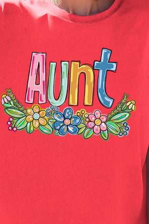 Spring Floral Aunt Adult Ring-Spun Cotton Tee - Wholesale Accessory Market