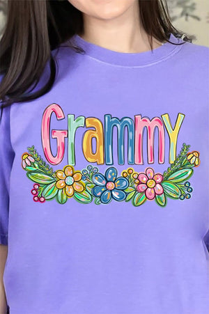 Spring Floral Grammy Adult Ring-Spun Cotton Tee - Wholesale Accessory Market