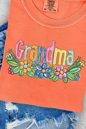 Spring Floral Grandma Adult Ring-Spun Cotton Tee - Wholesale Accessory Market