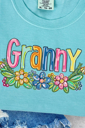Spring Floral Granny Adult Ring-Spun Cotton Tee - Wholesale Accessory Market