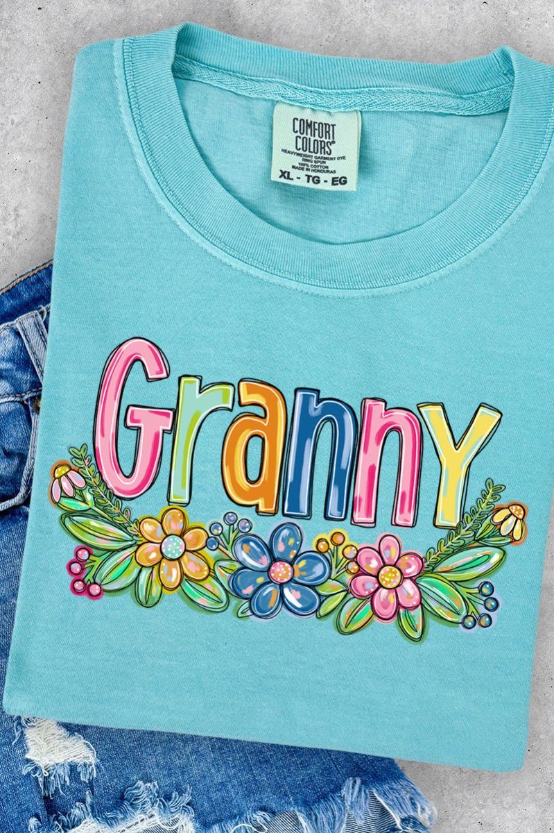 Spring Floral Granny Adult Ring-Spun Cotton Tee - Wholesale Accessory Market