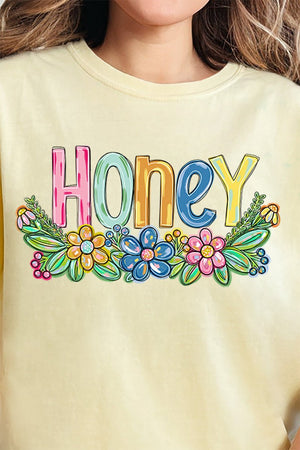 Spring Floral Honey Adult Ring-Spun Cotton Tee - Wholesale Accessory Market