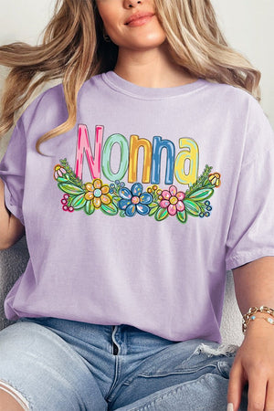Spring Floral Nonna Adult Ring-Spun Cotton Tee - Wholesale Accessory Market