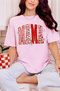 Strawberry Gingham Mama Comfort Colors Adult Ring - Spun Cotton Tee - Wholesale Accessory Market