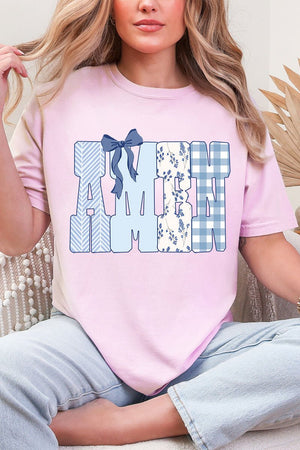 Sunday Blue Amen Comfort Colors Adult Ring - Spun Cotton Tee - Wholesale Accessory Market