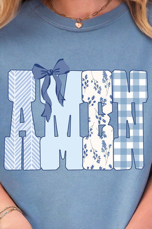 Sunday Blue Amen Comfort Colors Adult Ring - Spun Cotton Tee - Wholesale Accessory Market