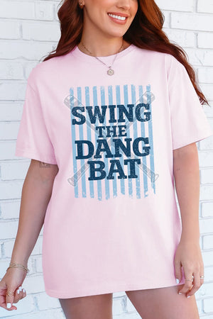 Swing The Dang Bat Comfort Colors Adult Ring - Spun Cotton Tee - Wholesale Accessory Market
