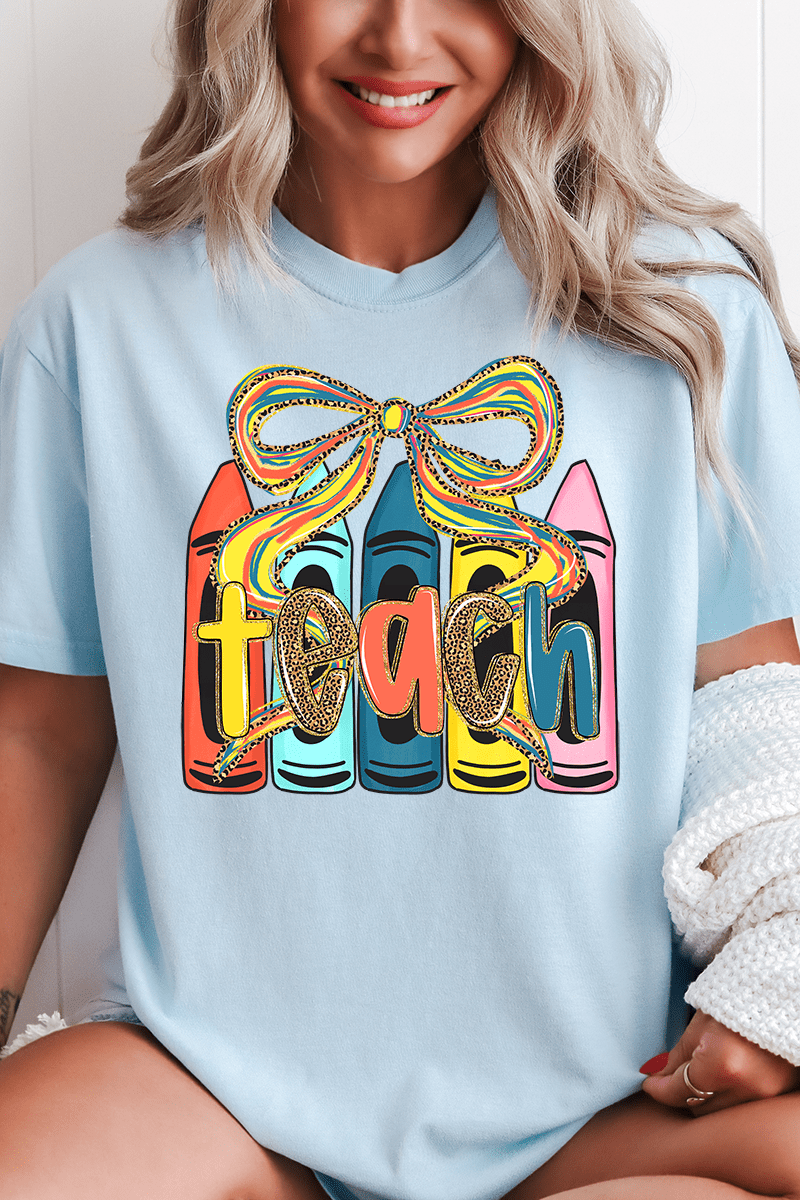 Teach And Tie Comfort Colors Adult Ring - Spun Cotton Tee - Wholesale Accessory Market