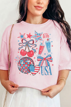 USA Collage Comfort Colors Adult Ring - Spun Cotton Tee - Wholesale Accessory Market