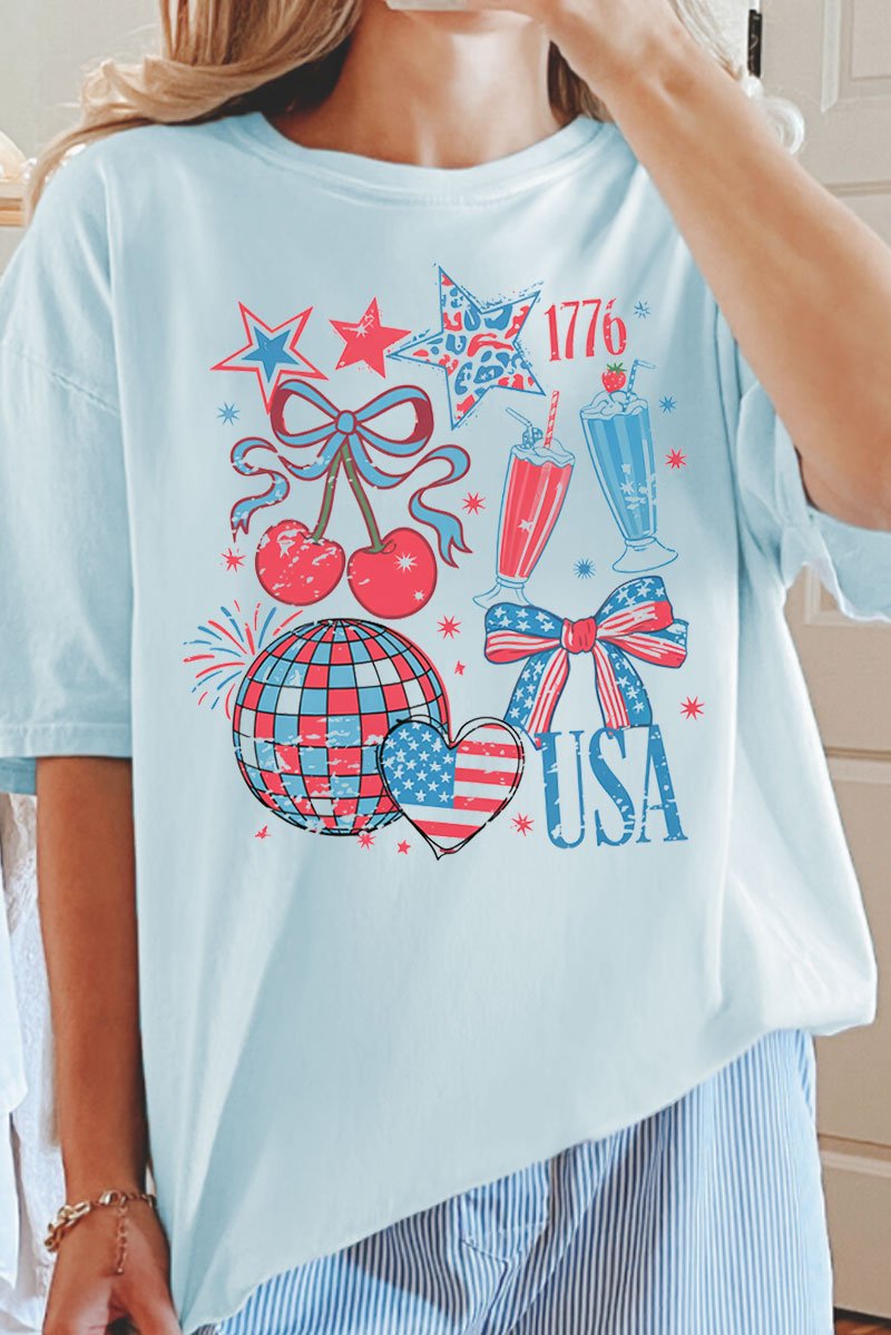 USA Collage Comfort Colors Adult Ring - Spun Cotton Tee - Wholesale Accessory Market