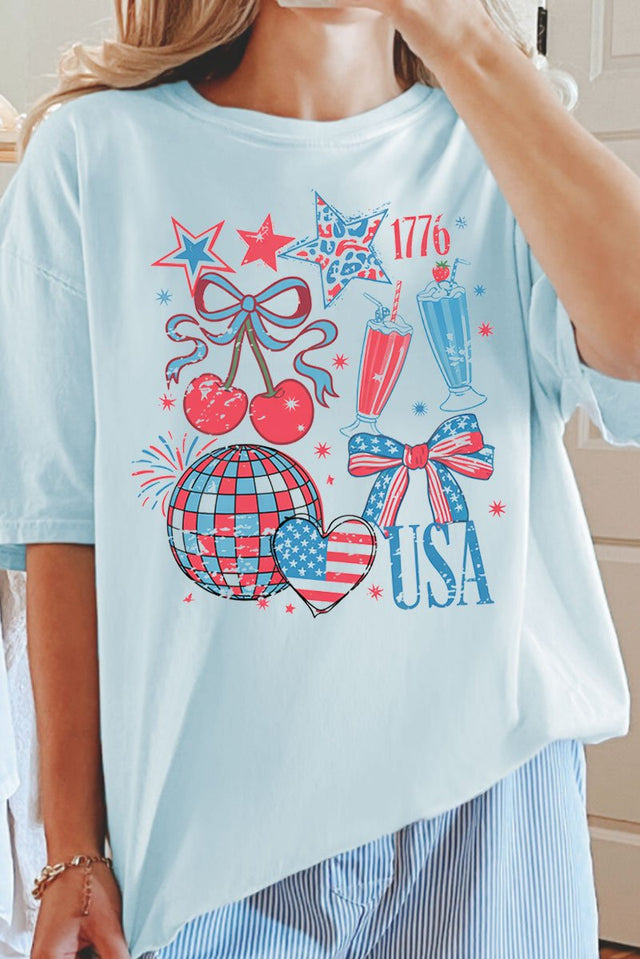 USA Collage Comfort Colors Adult Ring - Spun Cotton Tee - Wholesale Accessory Market