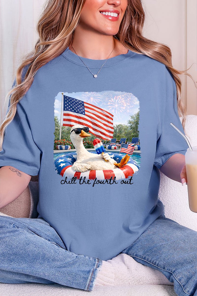 Chill The Fourth Out Comfort Colors Adult Ring - Spun Cotton Tee - Wholesale Accessory Market