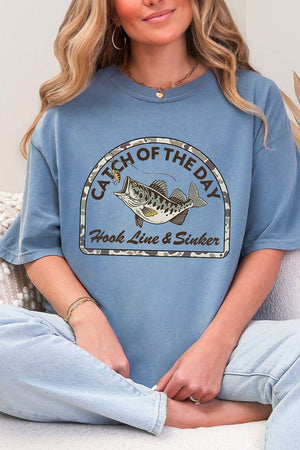 Hook Line & Sinker Brown Comfort Colors Adult Ring-Spun Cotton Tee - Wholesale Accessory Market