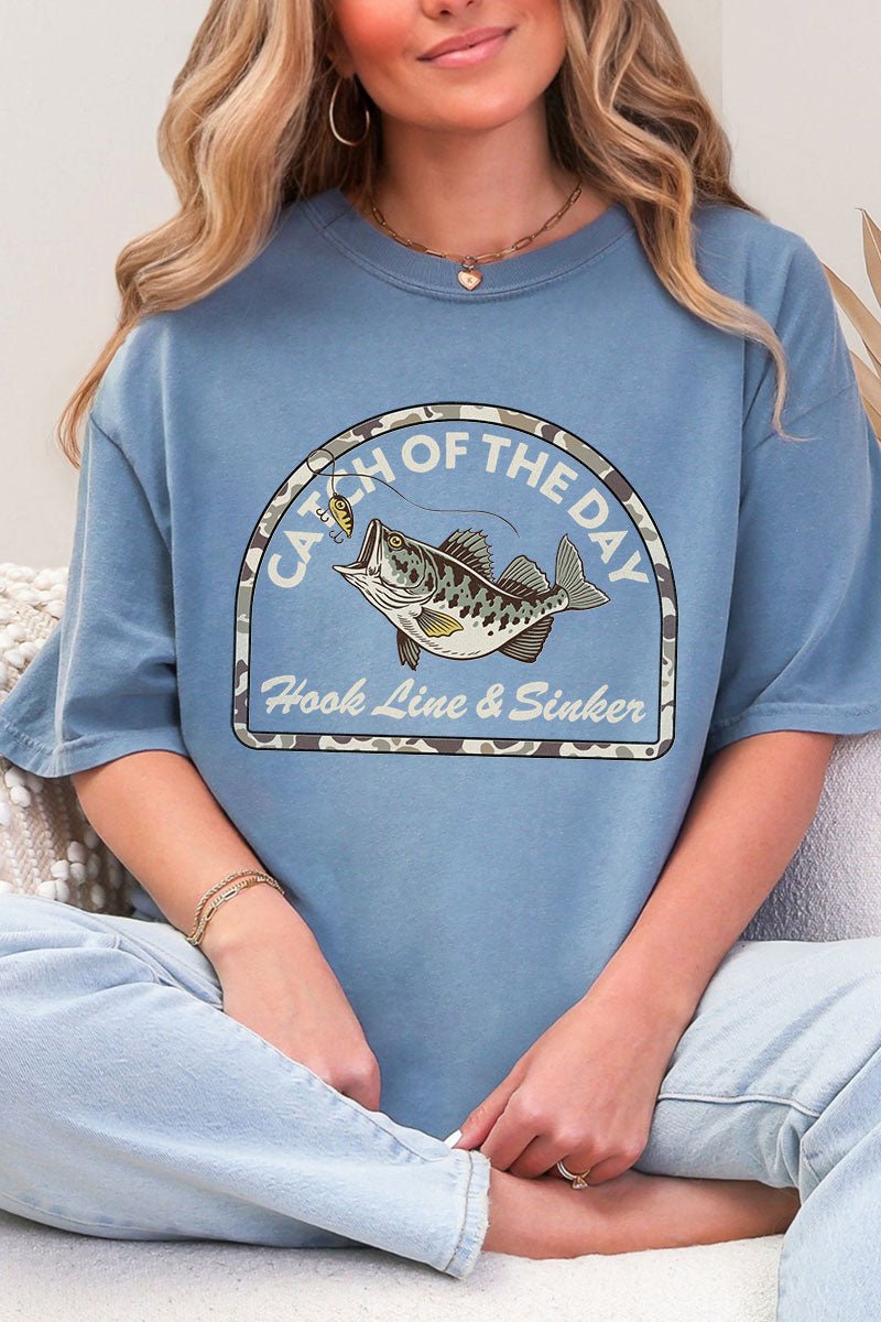 Hook Line & Sinker Cream Comfort Colors Adult Ring-Spun Cotton Tee - Wholesale Accessory Market