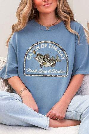Hook Line & Sinker Cream Comfort Colors Adult Ring-Spun Cotton Tee - Wholesale Accessory Market