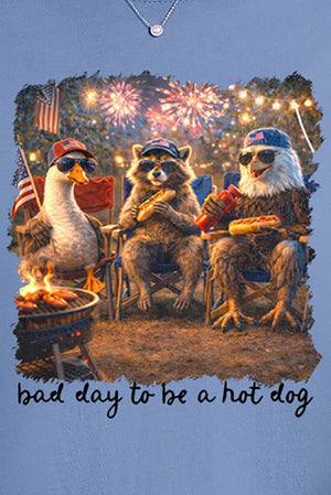 Patriotic Trio Hot Dog Comfort Colors Adult Ring - Spun Cotton Tee - Wholesale Accessory Market