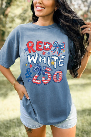 Red, White & 250 Comfort Colors Adult Ring - Spun Cotton Tee - Wholesale Accessory Market