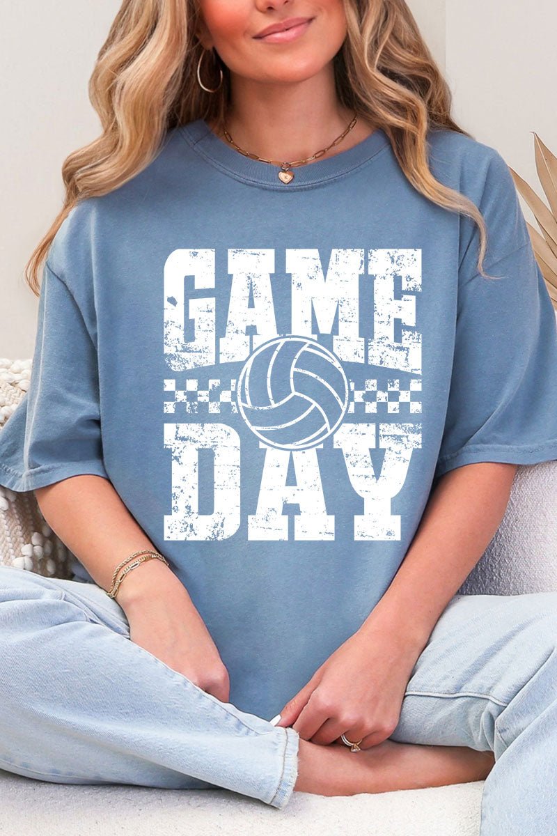 Retro Volleyball Game Day Comfort Colors Adult Ring - Spun Cotton Tee - Wholesale Accessory Market