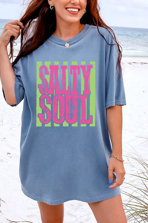 Striped Salty Soul Comfort Colors Adult Ring - Spun Cotton Tee - Wholesale Accessory Market