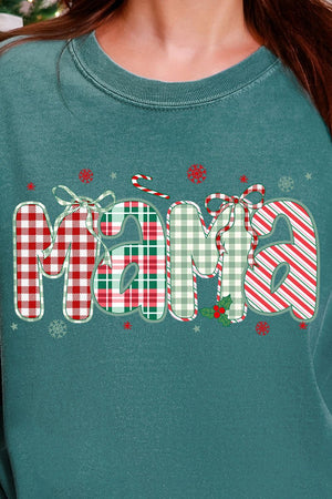 Candy Cane Lane Mama Comfort Colors Adult Ring - Spun Cotton Tee - Wholesale Accessory Market