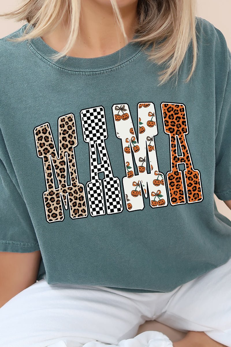 Fall Printed Mama Comfort Colors Adult Ring - Spun Cotton Tee - Wholesale Accessory Market